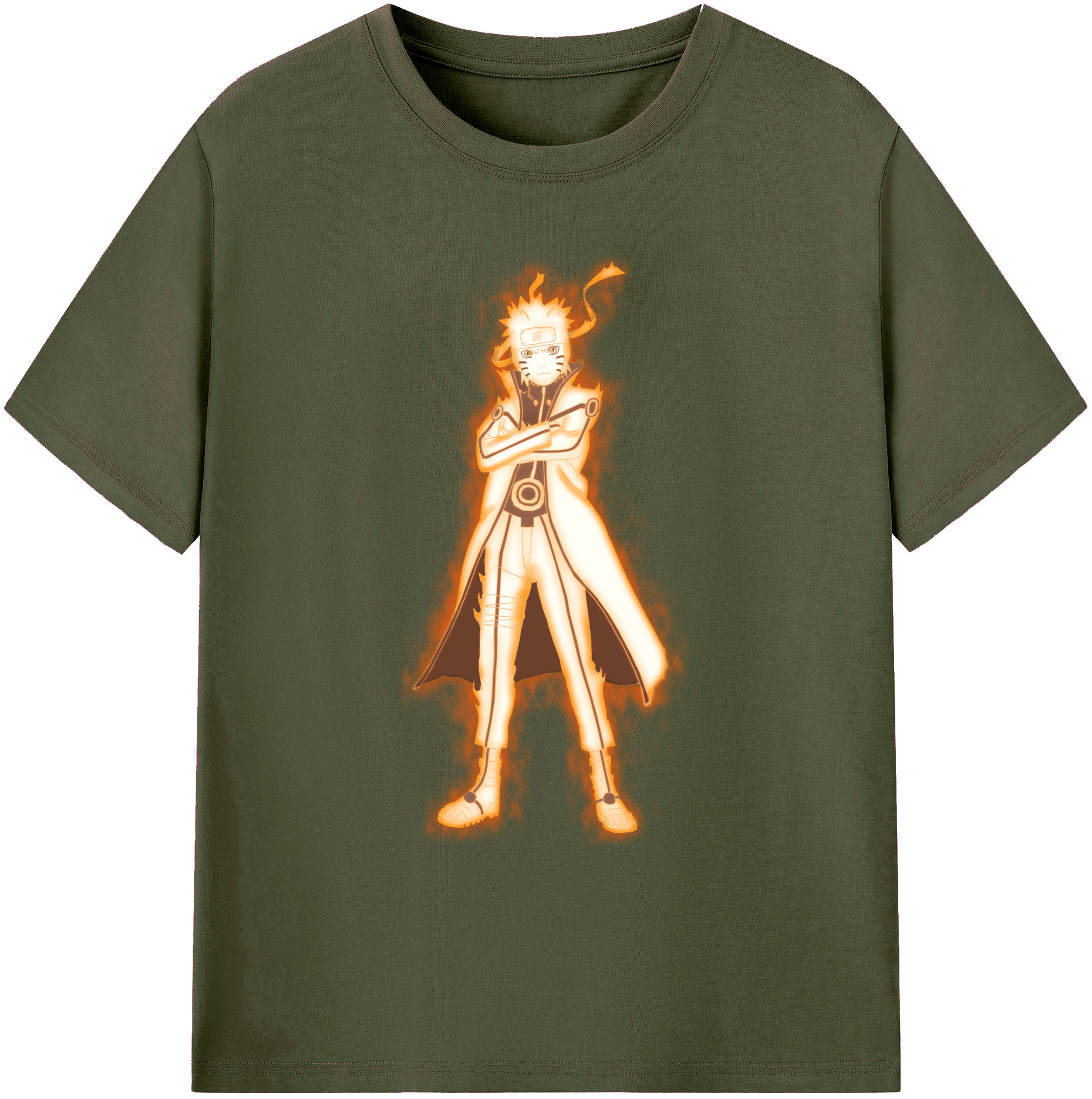 （画像用） NARUTO -ナルト- うずまき ナルト Uzumaki Naruto 綿100％ メンズ半袖Tシャツ｜肌触りやわらか＆通気性
